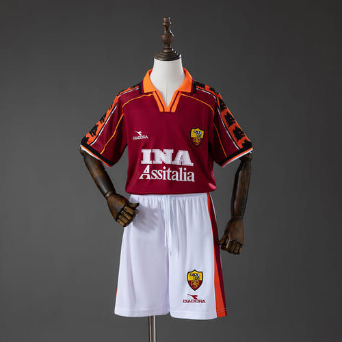 AS Roma 98/99 Maillot Domicile Kit Enfant