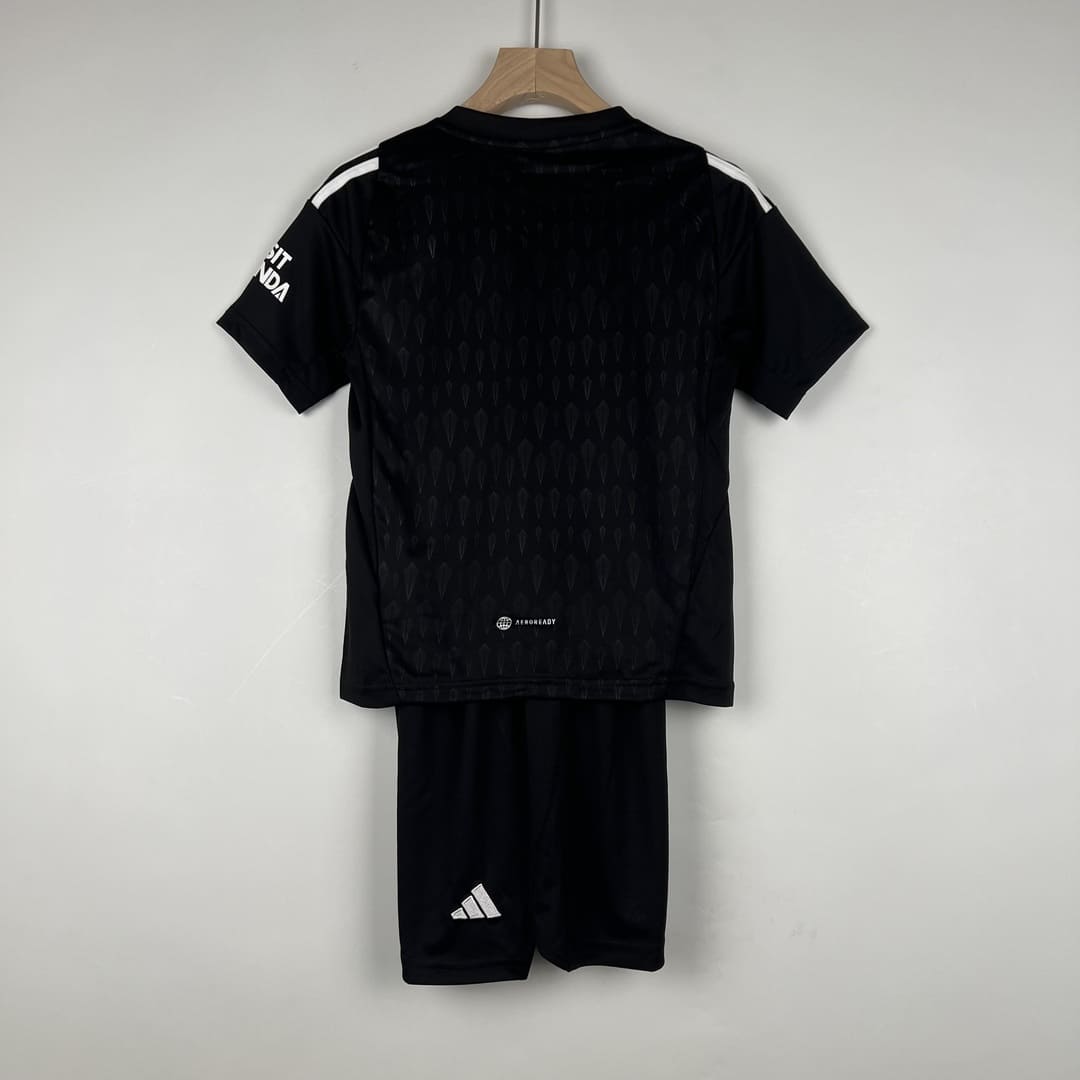 Arsenal 23/24 Gardien Noir Kit Enfant