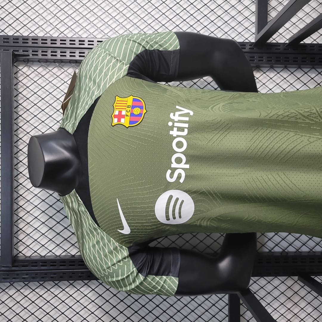 Barcelone 23/24 Maillot Entrainement Kaki - Version Player