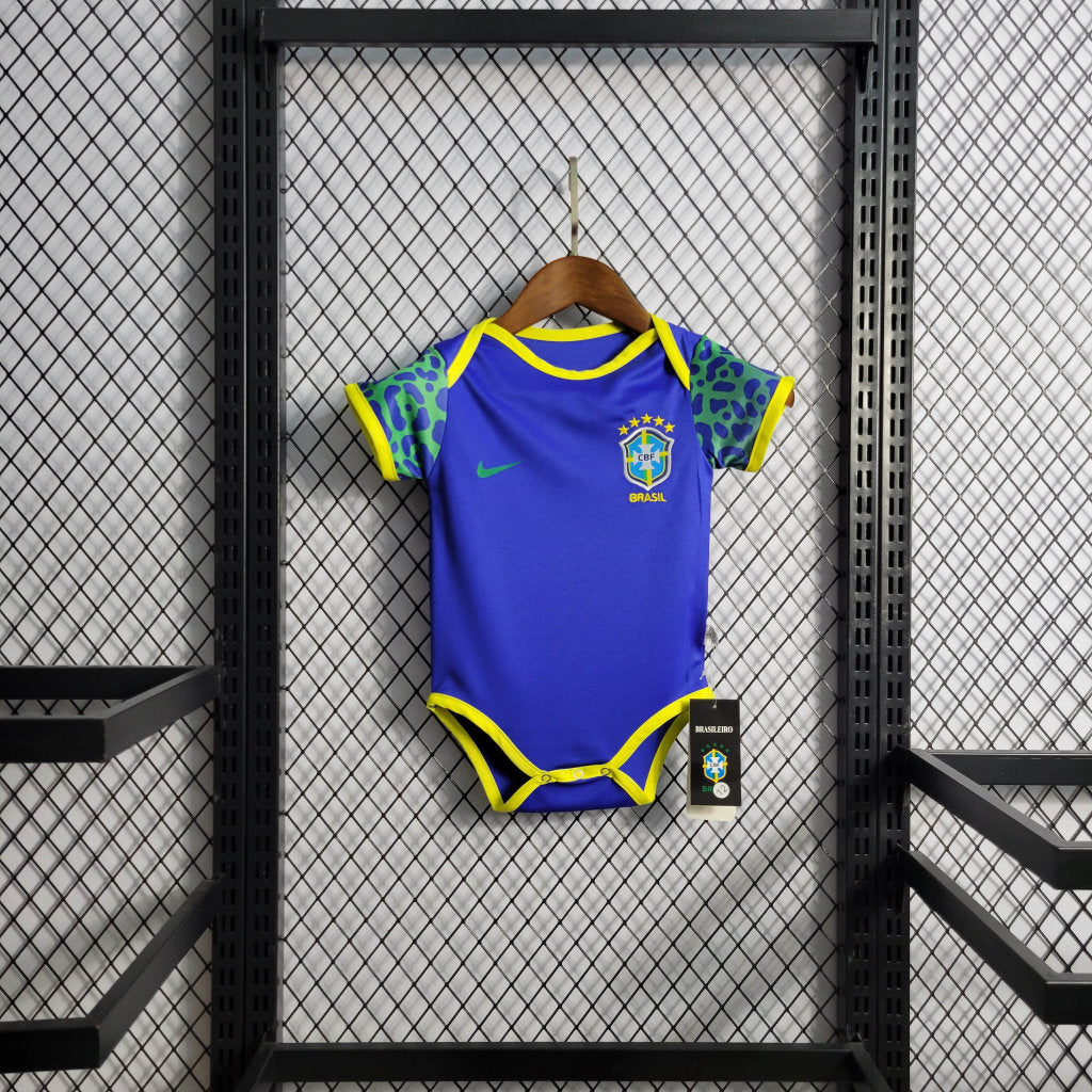 Brésil 2022 Maillot Extérieur Bébé