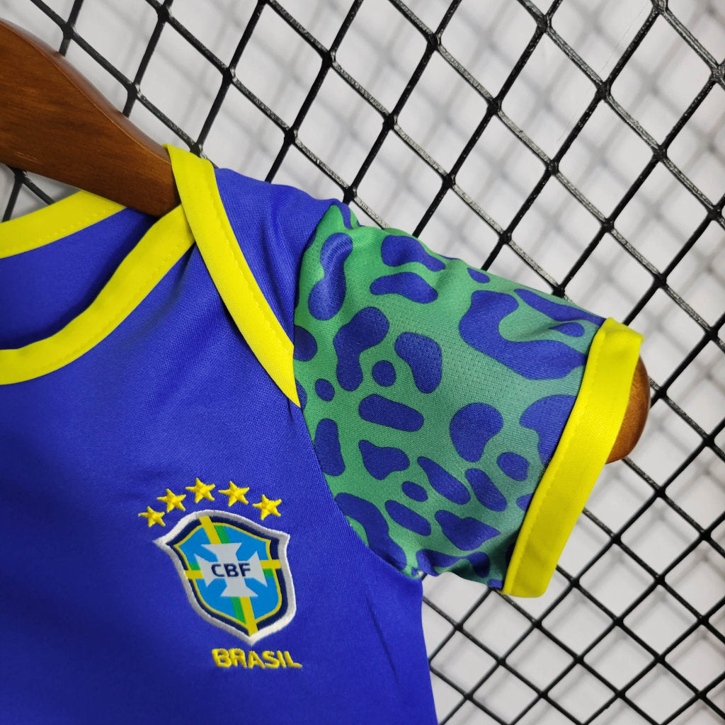 Brésil 2022 Maillot Extérieur Bébé