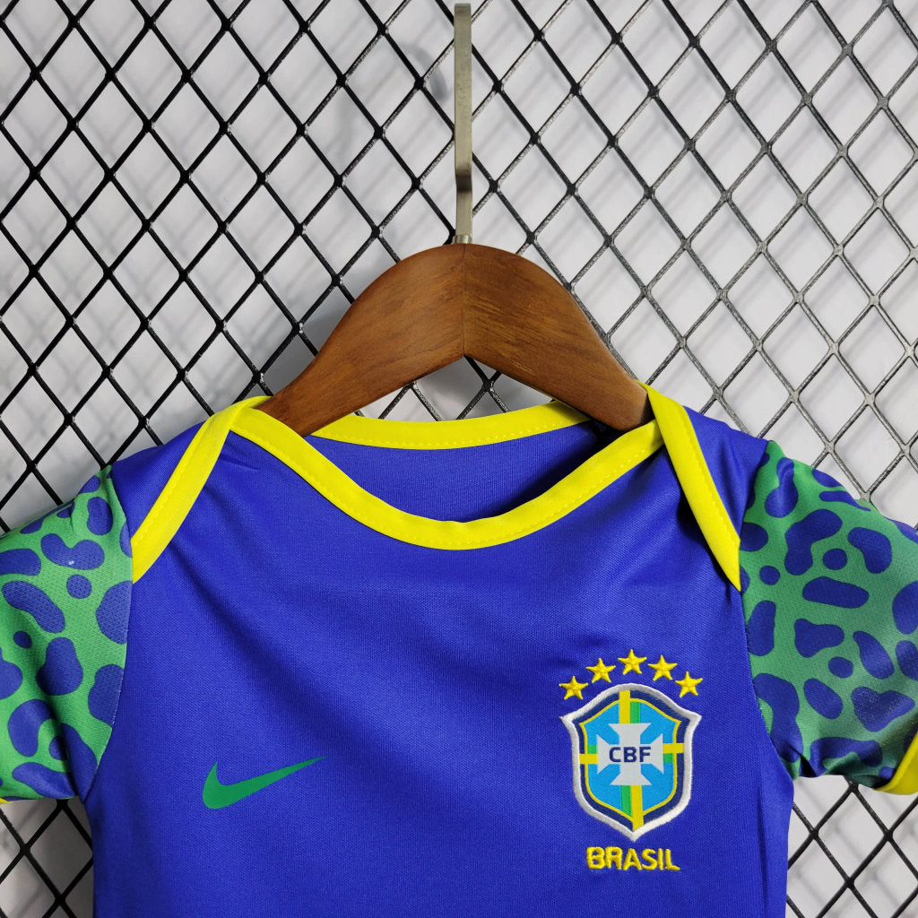 Brésil 2022 Maillot Extérieur Bébé