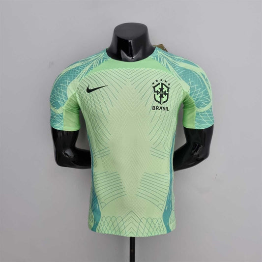 Brésil 2022 Maillot Entrainement Vert Clair - Version Player