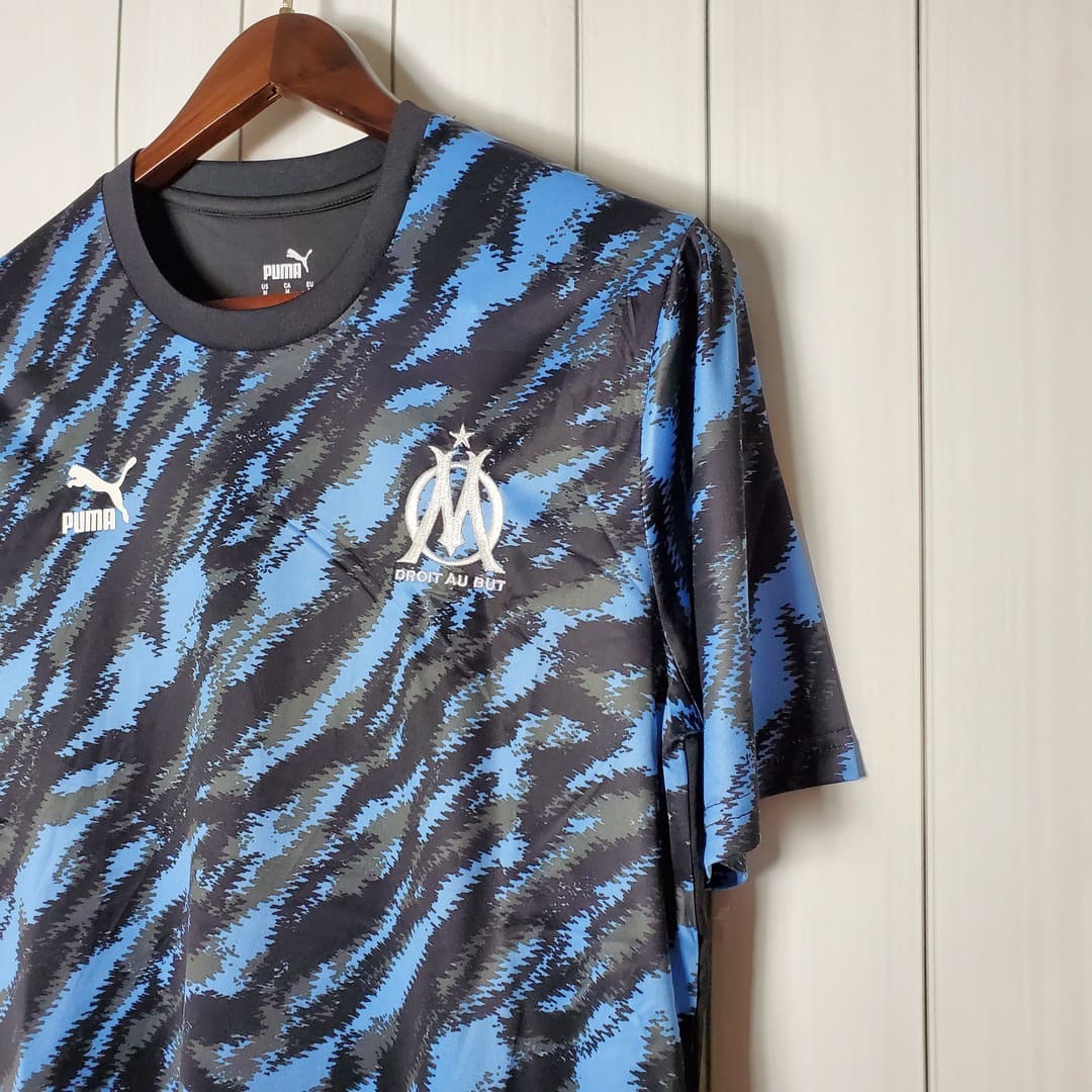 Marseille 21/22 Maillot Entrainement Bleu & Noir