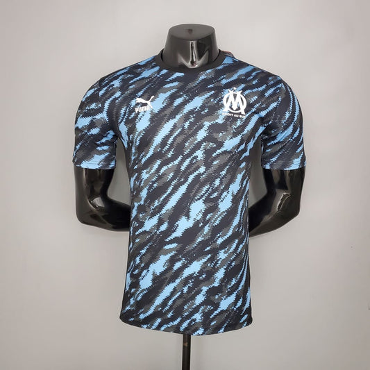 Marseille 21/22 Maillot Entrainement Bleu & Noir - Version Player