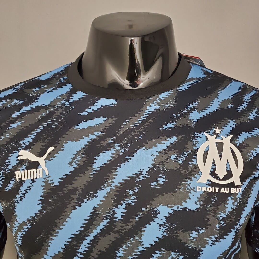 Marseille 21/22 Maillot Entrainement Bleu & Noir - Version Player