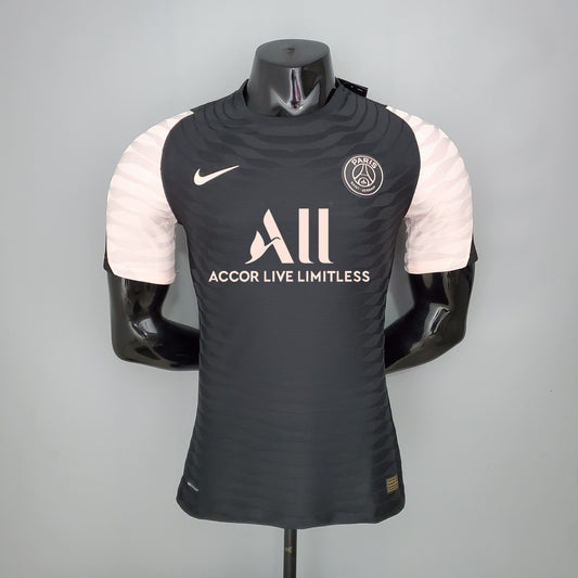 Paris Saint-Germain 2021/22 Maillot Entrainement Noir & Rose - Version Player