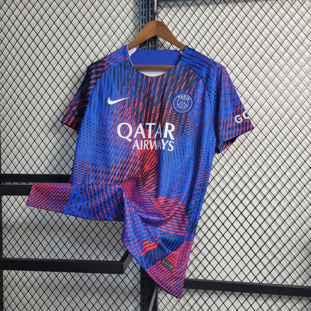 Paris Saint-Germain 2022/23 Maillot Entrainement Bleu & Rouge