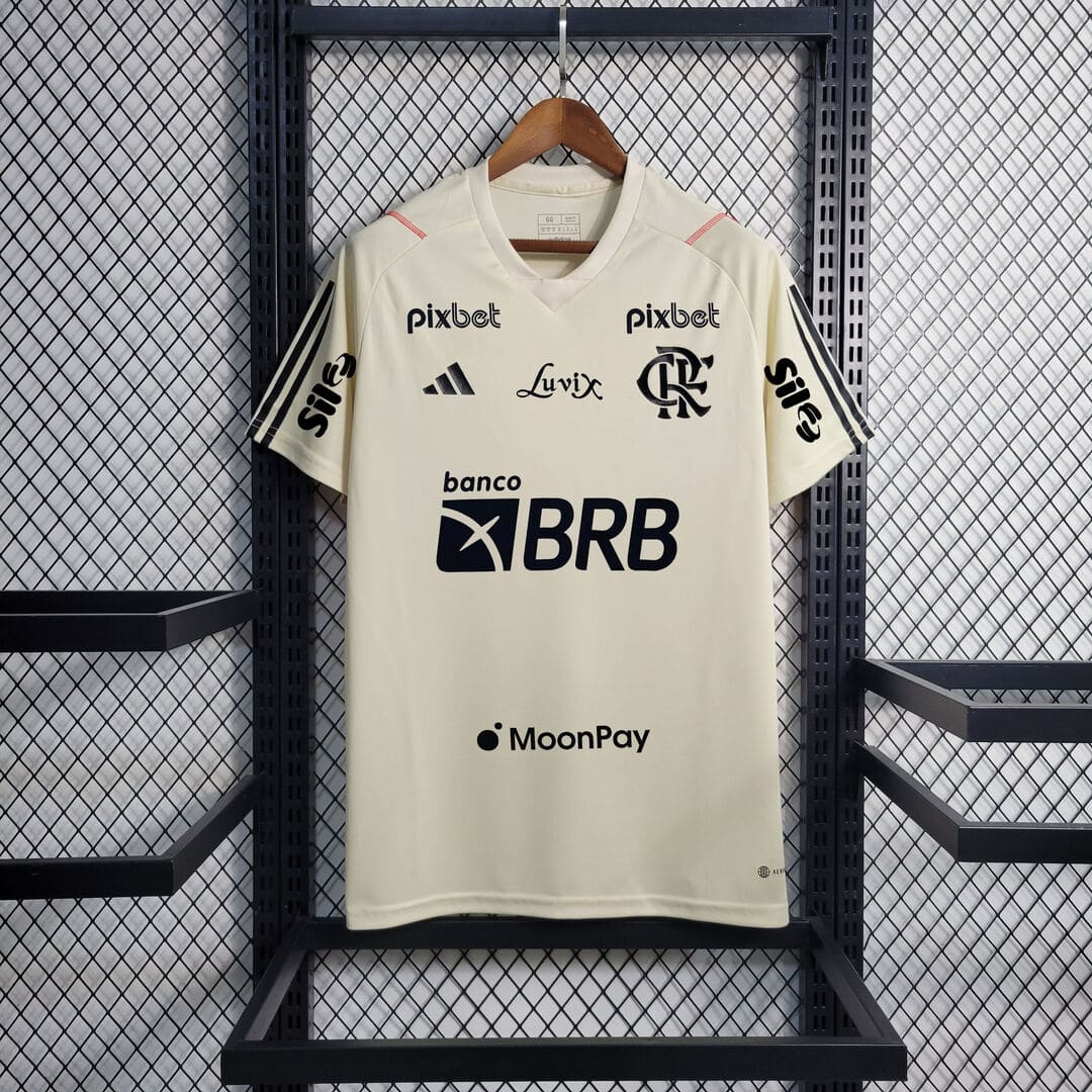 Flamengo 2023 Maillot Entrainement Crème