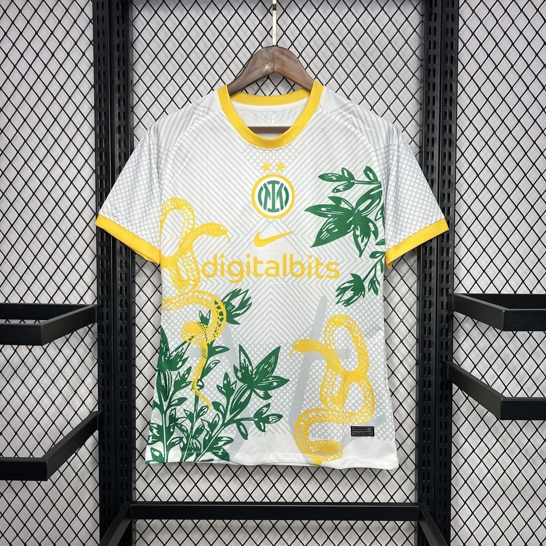 Inter Milan 24/25 Maillot Serpents Jaune