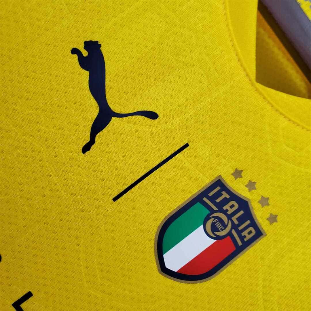 Italie 2021 Maillot Gardien Jaune