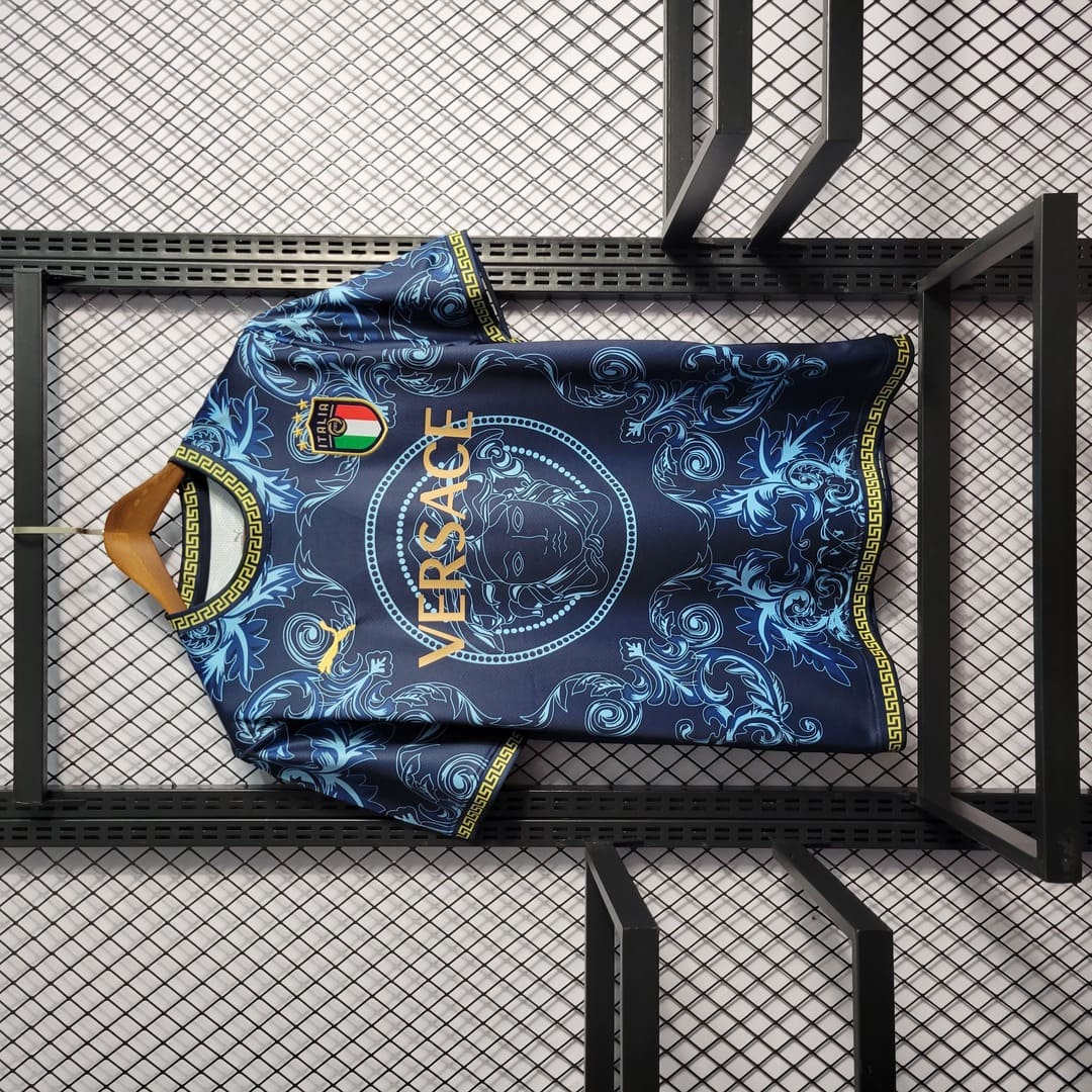 Italie Maillot Concept Versace Bleu