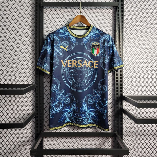 Italie Maillot Concept Versace Bleu