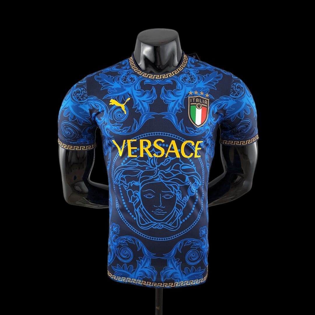 Italie Maillot Concept Versace Bleu - Version Player