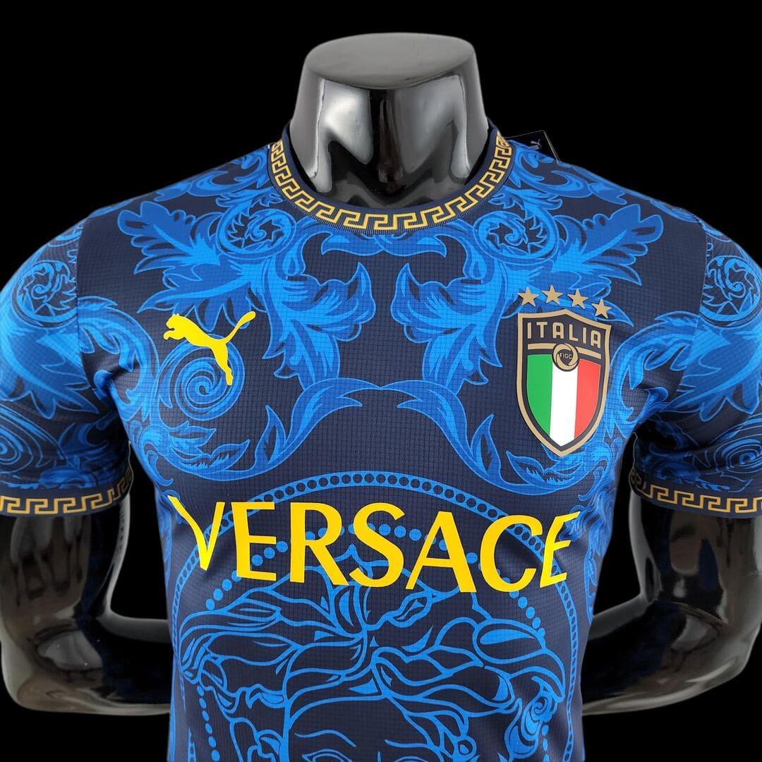 Italie Maillot Concept Versace Bleu - Version Player