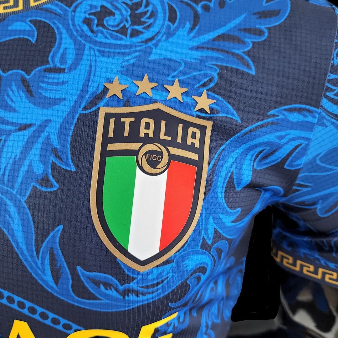 Italie Maillot Concept Versace Bleu - Version Player