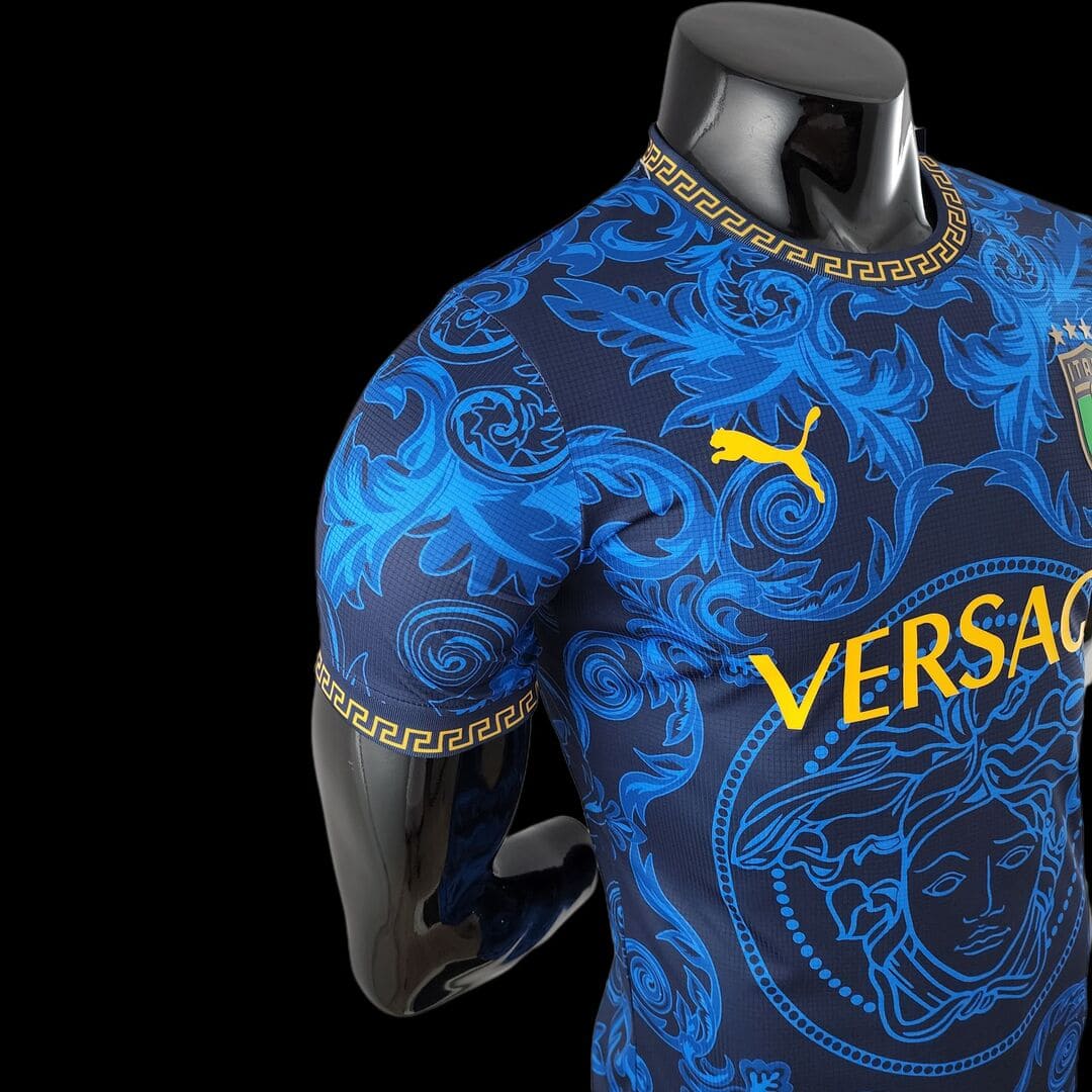 Italie Maillot Concept Versace Bleu - Version Player