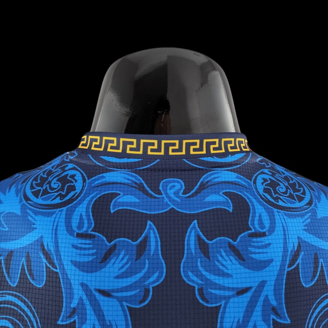 Italie Maillot Concept Versace Bleu - Version Player