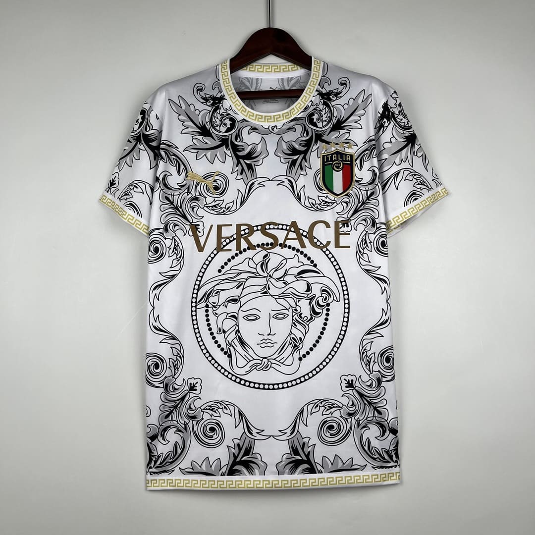 Italie Maillot Concept Versace Blanc