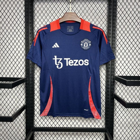 Manchester United 24/25 Maillot Échauffement Bleu