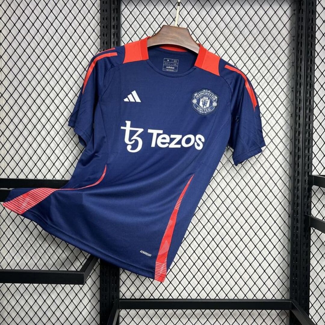 Manchester United 24/25 Maillot Échauffement Bleu