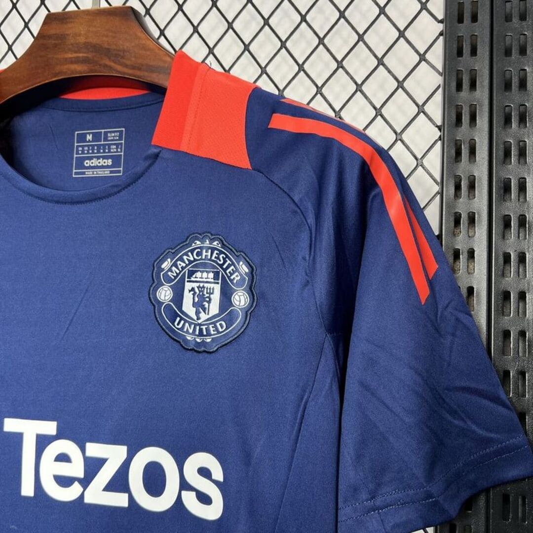 Manchester United 24/25 Maillot Échauffement Bleu