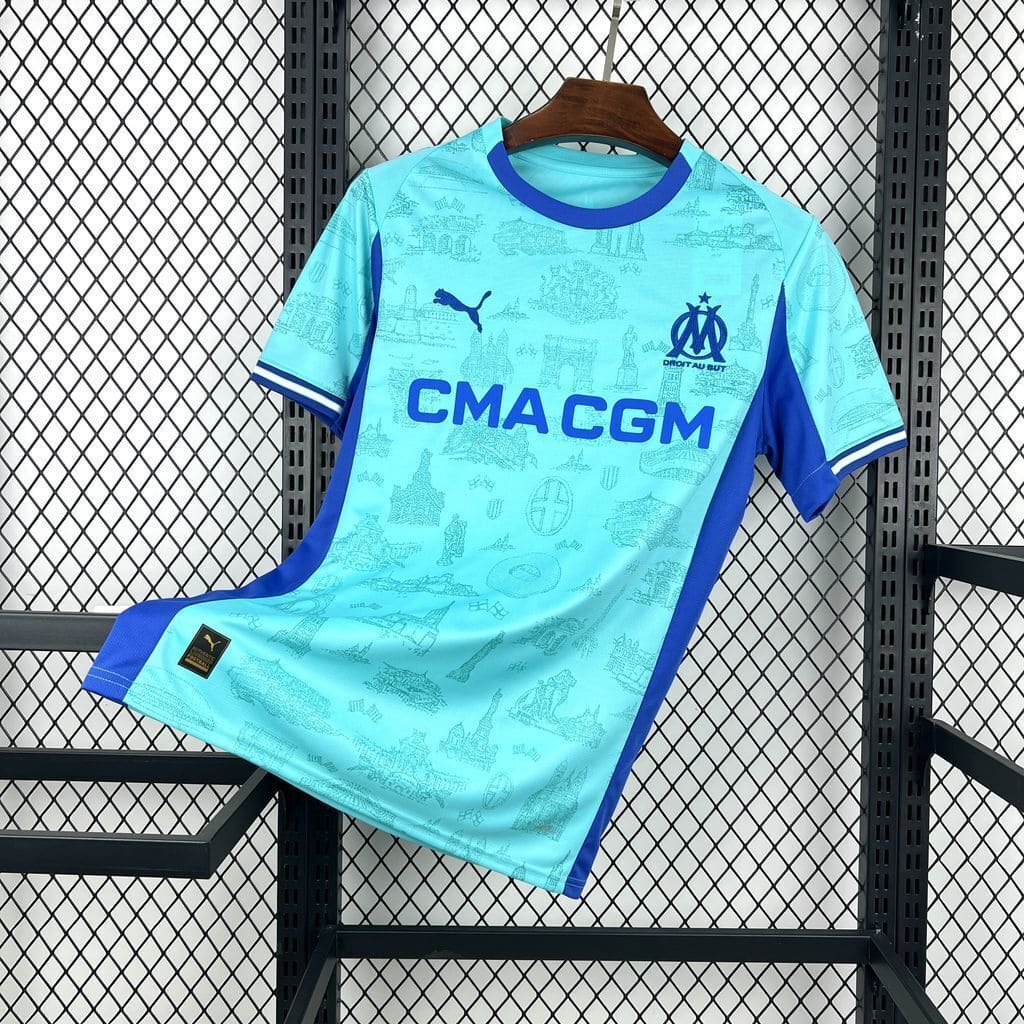 Marseille 25/26 Maillot Gardien Cyan