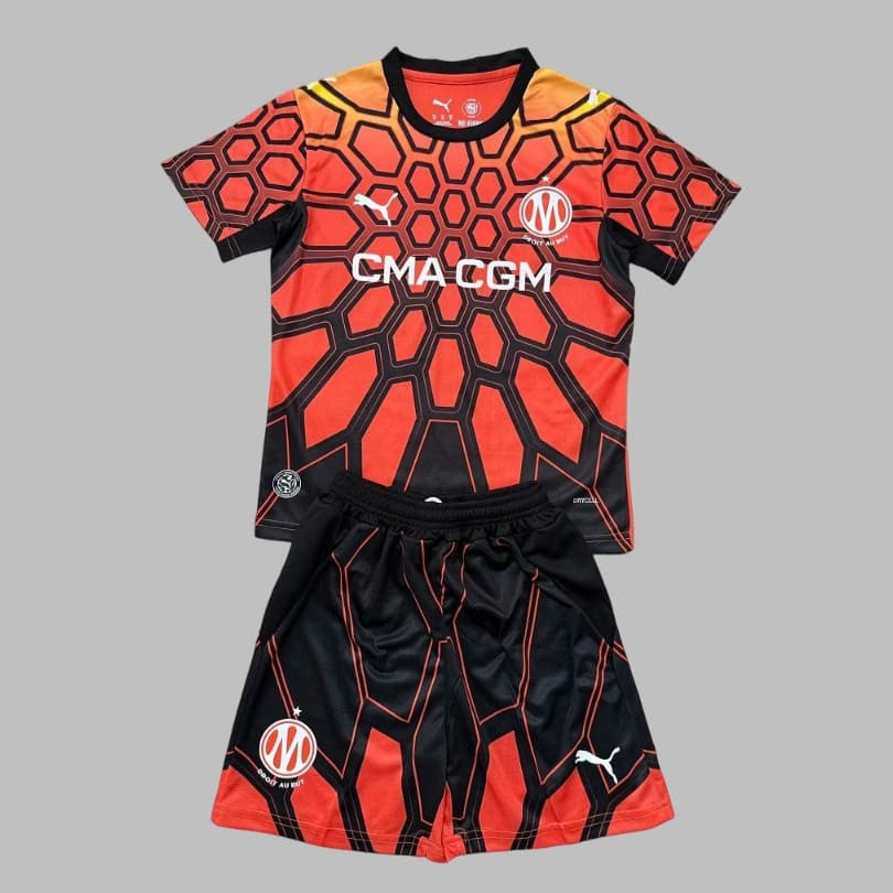 Marseille 26/27 Gardien Orange Kit Enfant