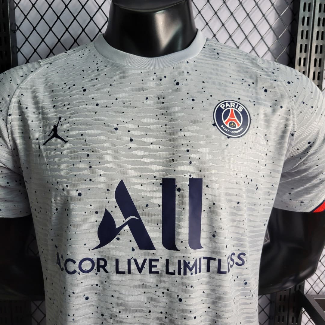 Paris Saint-Germain 2021/22 Maillot Entrainement Jordan Gris - Version Player