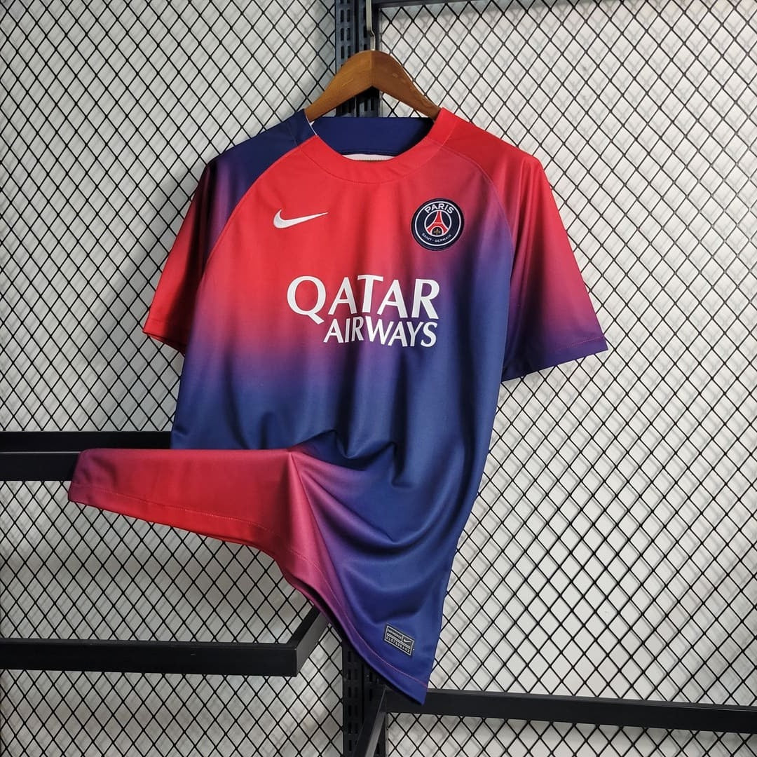 Paris Saint-Germain 23/24 Maillot Echauffement Bleu & Rouge