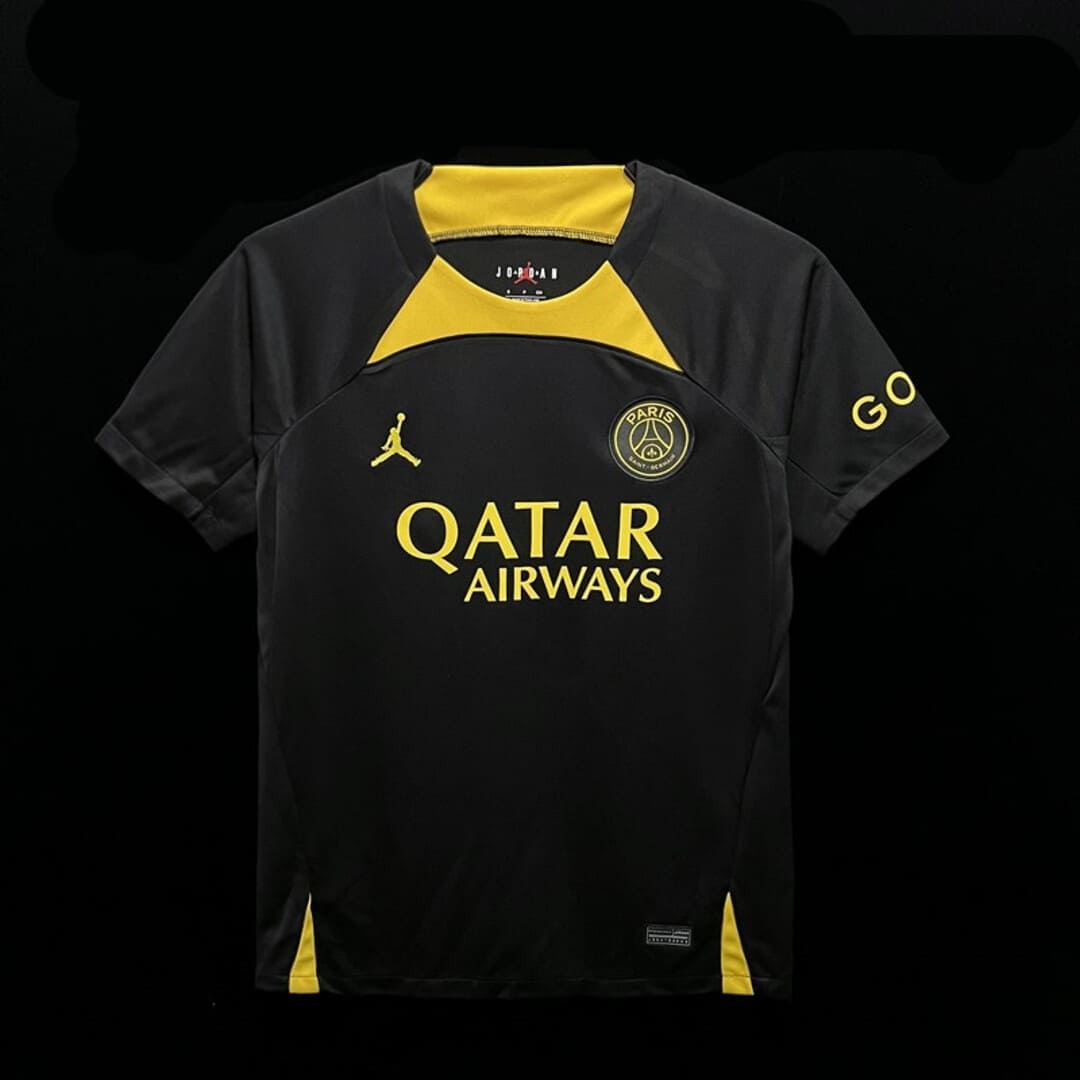 Paris Saint-Germain 23/24 Maillot Entrainement Noir & Jaune