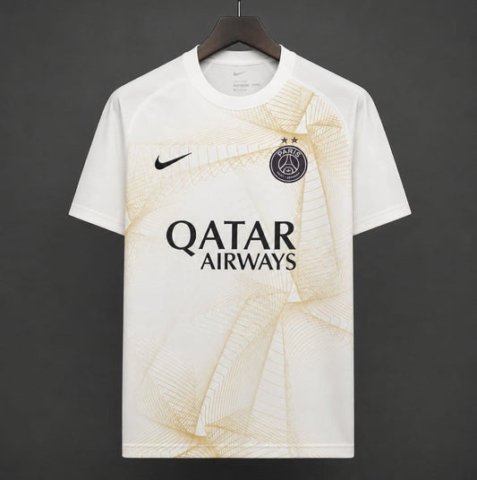 Paris Saint-Germain 26/27 Maillot Entrainement Blanc & Or