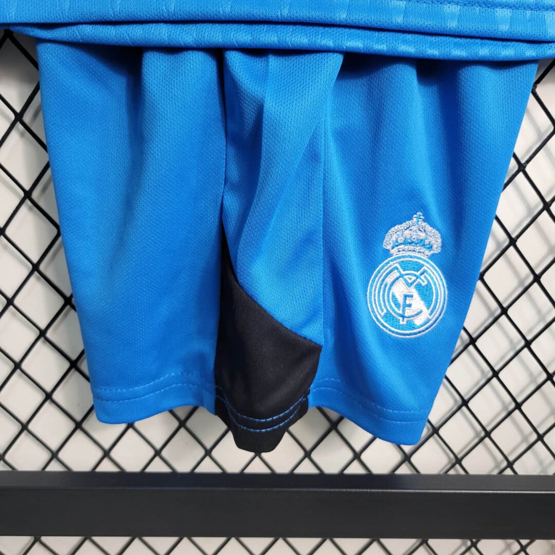 Real Madrid 23/24 Gardien Bleu Kit Enfant