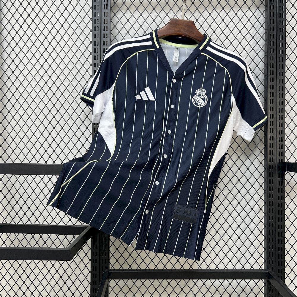 Real Madrid 25/26 Maillot Baseball Marine