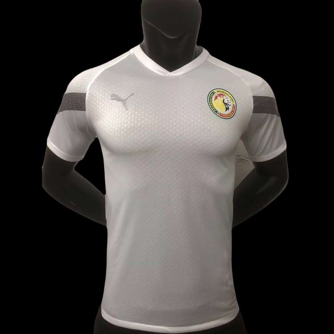 Sénégal 2022 Maillot Échauffement Blanc - Version Player