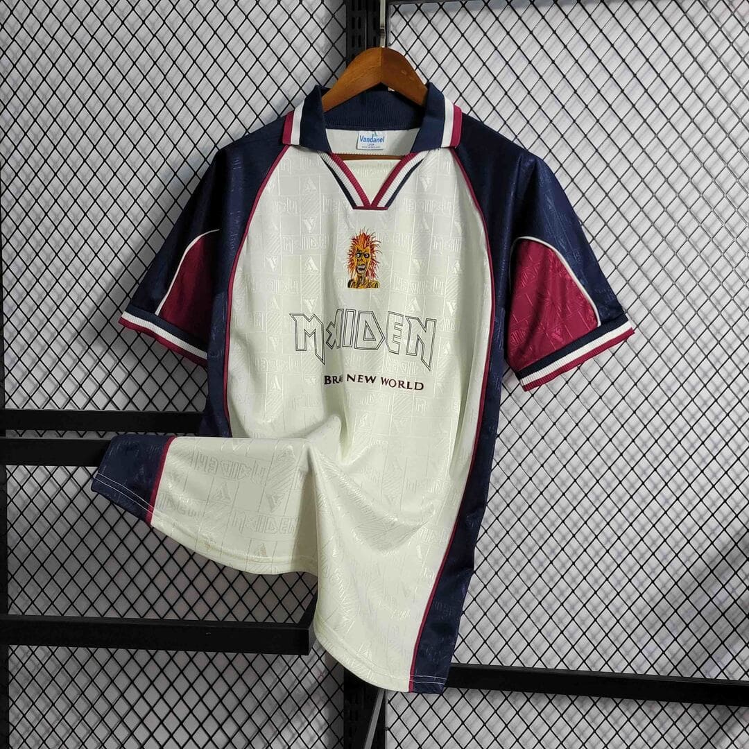 West Ham 99/2000 Maillot Iron Maiden Blanc