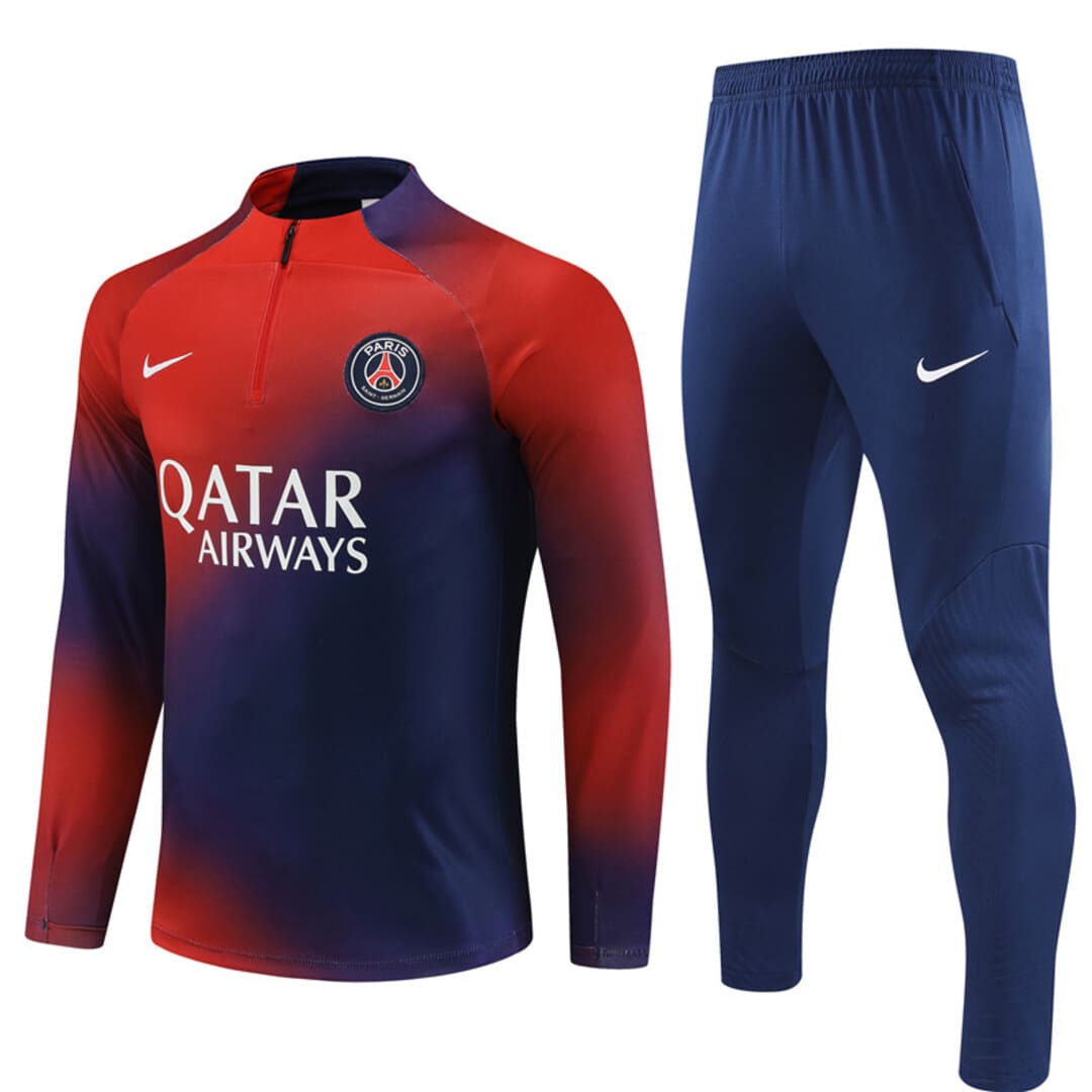 Paris Saint-Germain 23/24 - Haut 1/4 Zippé/Survêtement Bleu & Rouge