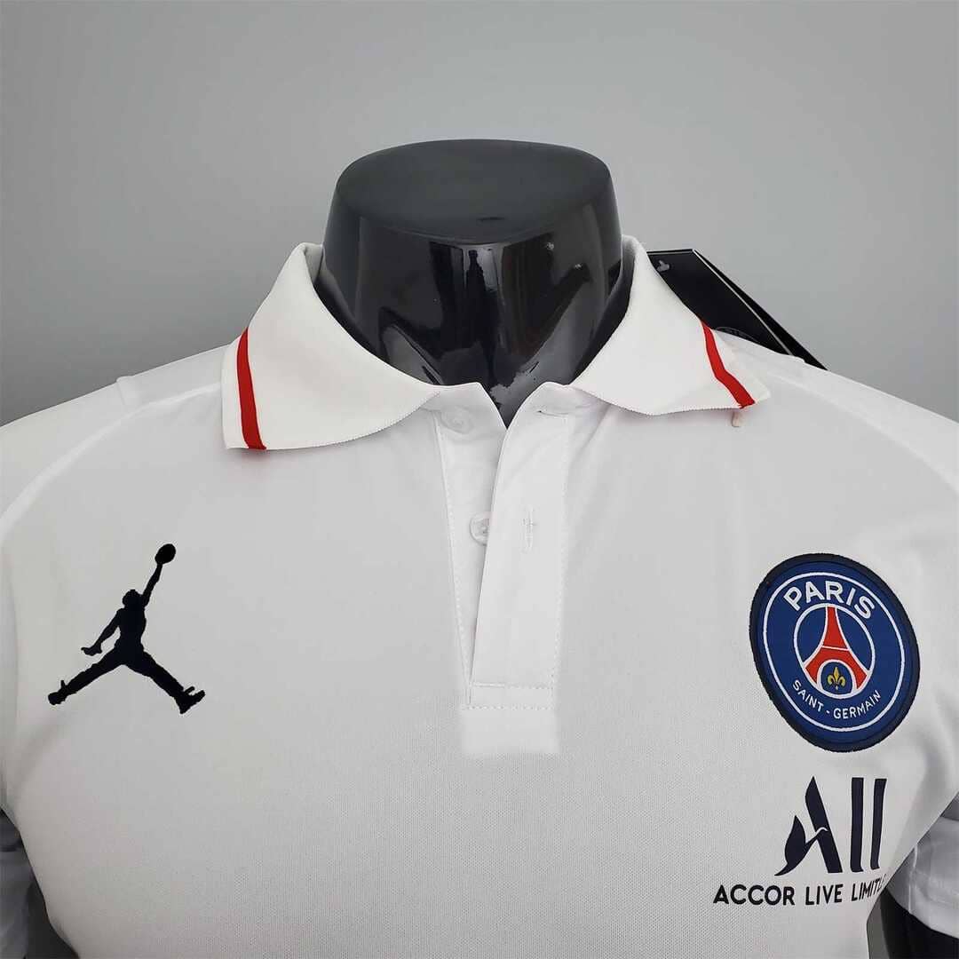 Paris Saint-Germain 2021/22 Polo Jordan Blanc