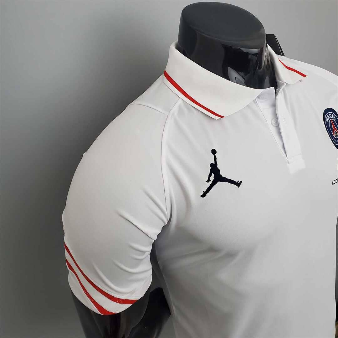 Paris Saint-Germain 2021/22 Polo Jordan Blanc