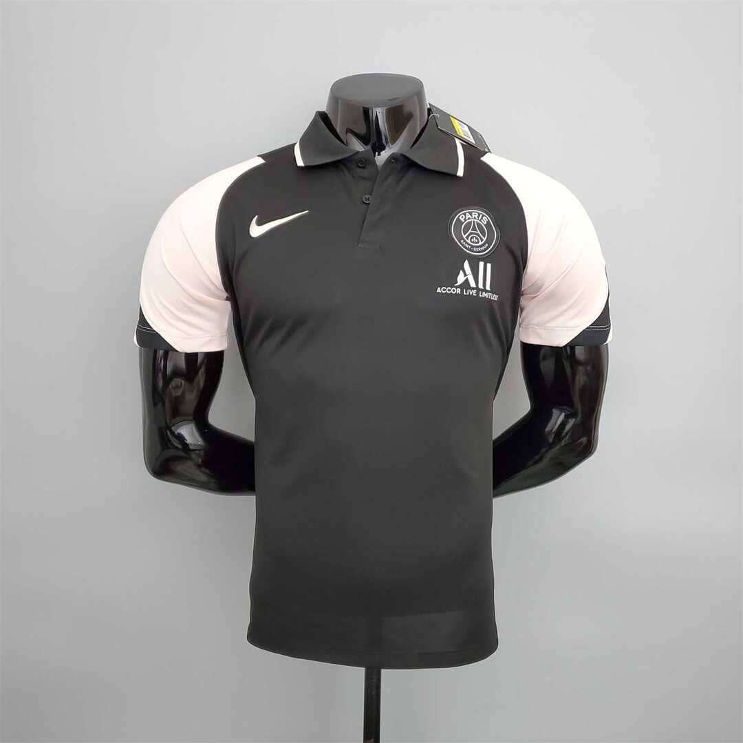 Paris Saint-Germain 2021/22 Polo Noir & Rose