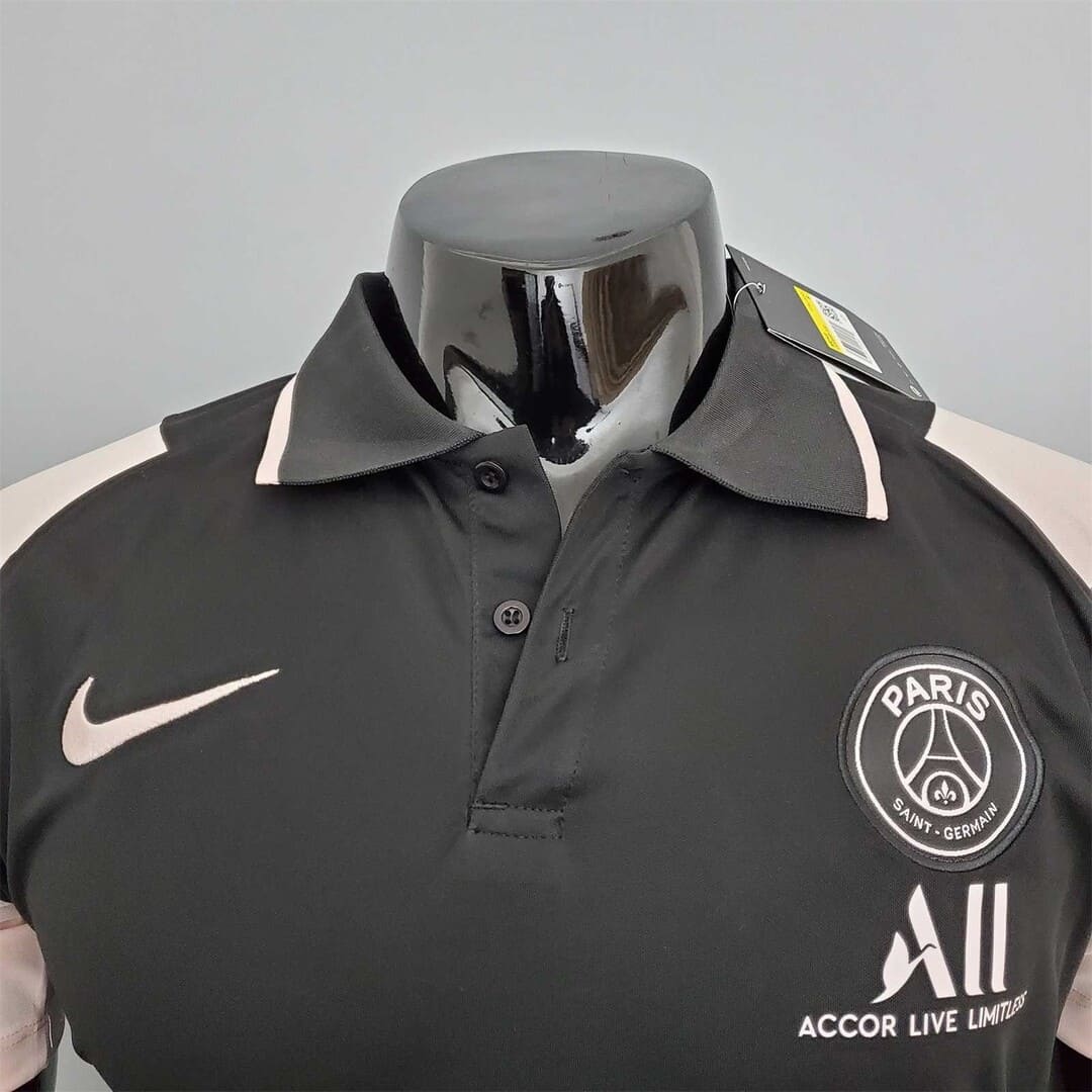 Paris Saint-Germain 2021/22 Polo Noir & Rose