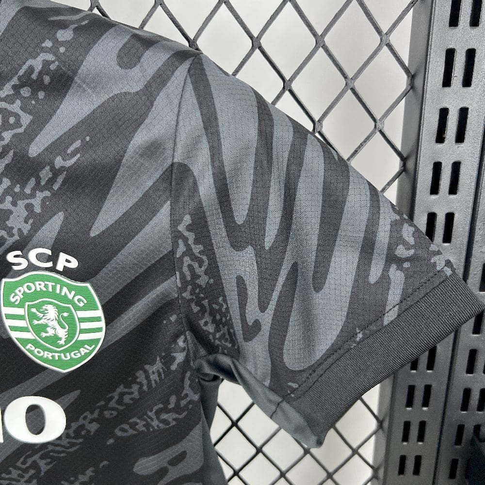 Sporting Lisbonne 25/26 Gardien Noir Kit Enfant