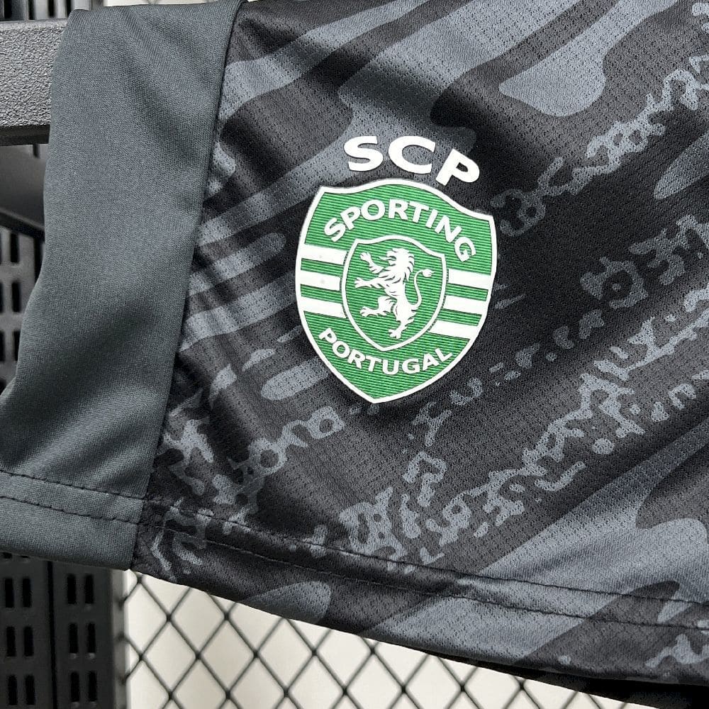 Sporting Lisbonne 25/26 Gardien Noir Kit Enfant