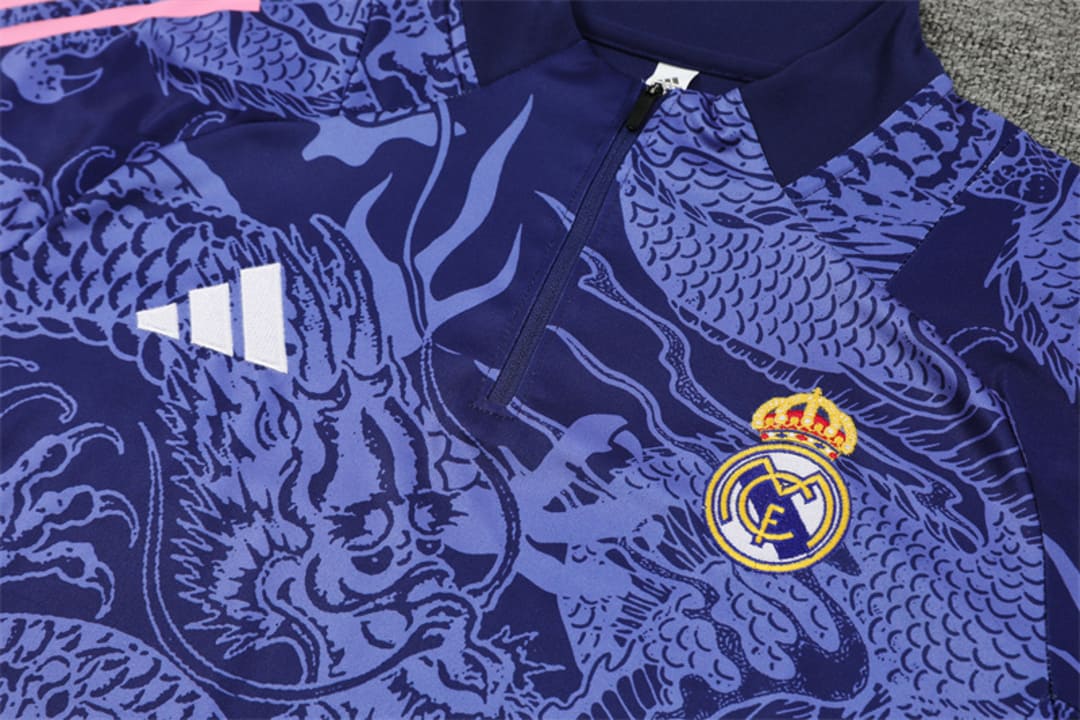 Real Madrid 24/25 - Haut 1/4 Zippé/Survêtement Dragon Violet