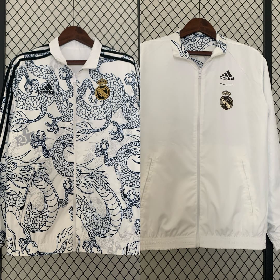 Real Madrid 23/24 - Veste Réversible Dragon Blanc