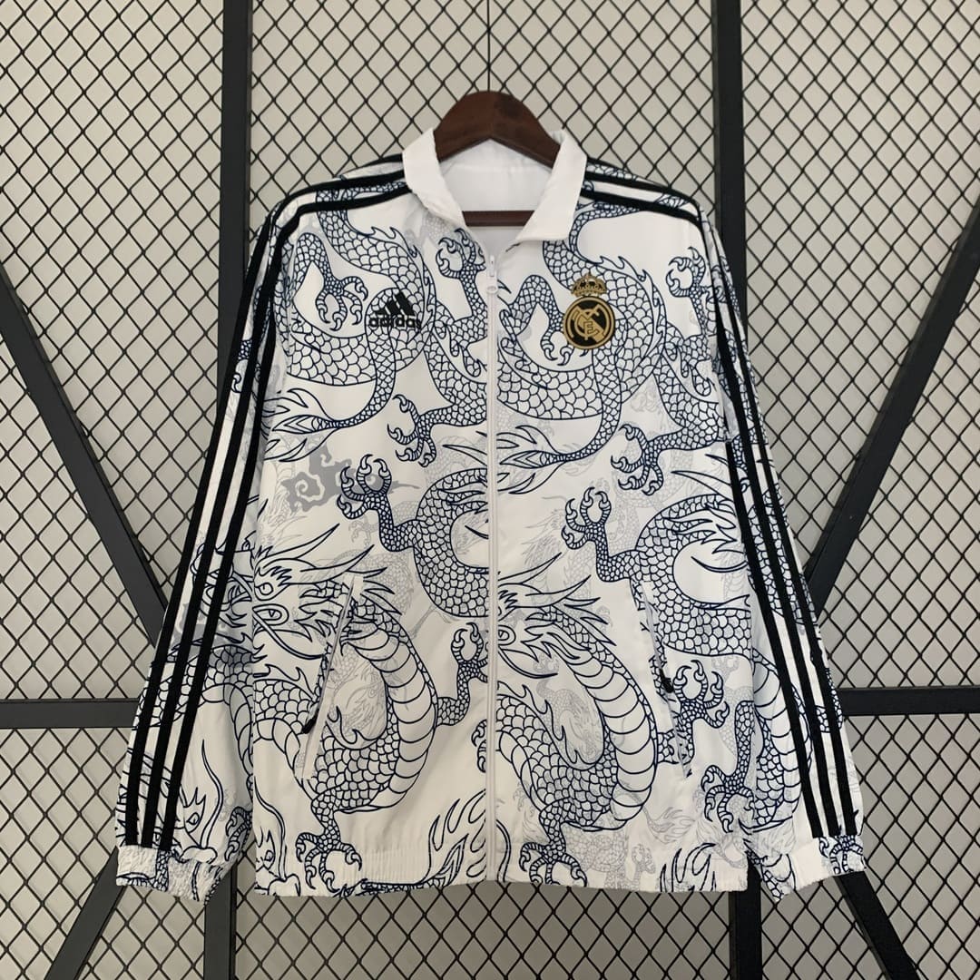 Real Madrid 23/24 - Veste Réversible Dragon Blanc